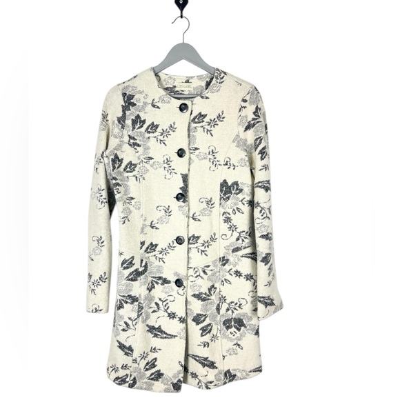 Lucy & Laurel Jackets & Blazers - Lucy & Laurel Anthropologie Wool Blend Dress‎ Coat Size Medium black white gray